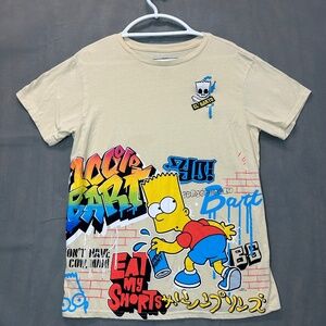 Y2K 20th Television The Simpsons mens Size L Graphic T-shirt Graffit Bart 71868